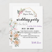 wedding uitnodiging , card marriage uitnodiging (Voorkant / Achterkant)