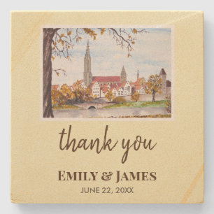 Wedding Ulm Minster Germany Farida Greenfield Stenen Onderzetter