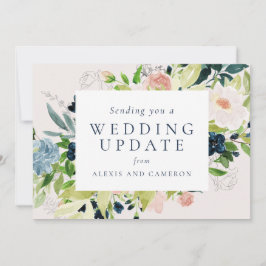 Wedding update blush floral wijzigen van de datum save the date
