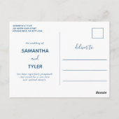 Wedding Update Briefkaart - Coastal Wave Waterverf (Achterkant)