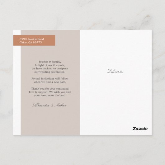 Wedding Update Photo Briefkaart (Achterkant)