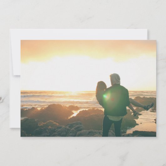 Wedding update verandering datum zwarte buis save the date (Achterkant)