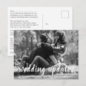 WEDDING UPDATE verandert Letter BUDGET Fotobruilof Briefkaart (Voorkant / Achterkant)