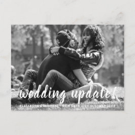 WEDDING UPDATE verandert Letter BUDGET Fotobruilof Briefkaart