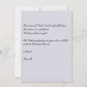 Wedding "Usher"-aanvraag voor een late blauwe reek (Achterkant)