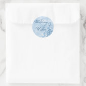 Wedding Usher Envelope zegels: Sky Blue Elegance Ronde Sticker (Tas)