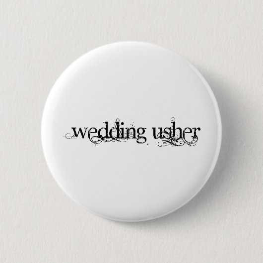 Wedding Usher Ronde Button 5,7 Cm (Voorkant)