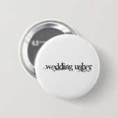 Wedding Usher Ronde Button 5,7 Cm (Voorkant /achterkant)
