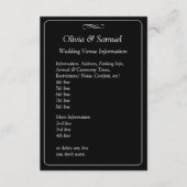 Wedding Venue info - Black White Infinity Scroll, Informatiekaartje (Voorkant)