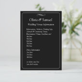 Wedding Venue info - Black White Infinity Scroll, Informatiekaartje (Staand voorkant)