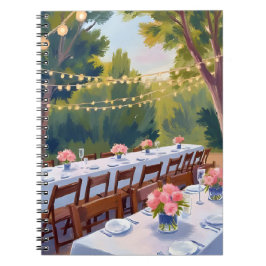 Wedding Venue Watercolor Painting Floral Botanical Notitieboek