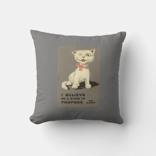 WEDDING VERLOVING GIFT PILLOW, CAT KUSSEN (Voorkant)