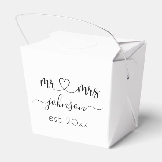 Wedding Verloving Heart de heer Mrs. Persoonlijke  Bedankdoosjes (Achterkant)
