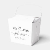 Wedding Verloving Heart de heer Mrs. Persoonlijke  Bedankdoosjes (Voorkant Zijde)