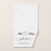 Wedding Verloving Heart de heer Mrs. Persoonlijke  Handdoek (Handdoek)