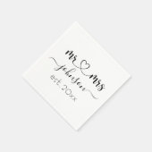 Wedding Verloving Heart de heer Mrs. Persoonlijke  Servet (Hoek)