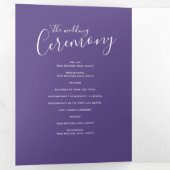 Wedding vernieuwing ceremonie programma paarse pro (Binnenzijde eerst)