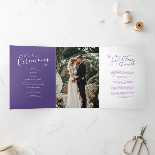 Wedding vernieuwing ceremonie programma paarse pro (Binnen)