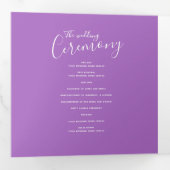 Wedding vernieuwing ceremonie programma paarse pro (Binnenzijde eerst)