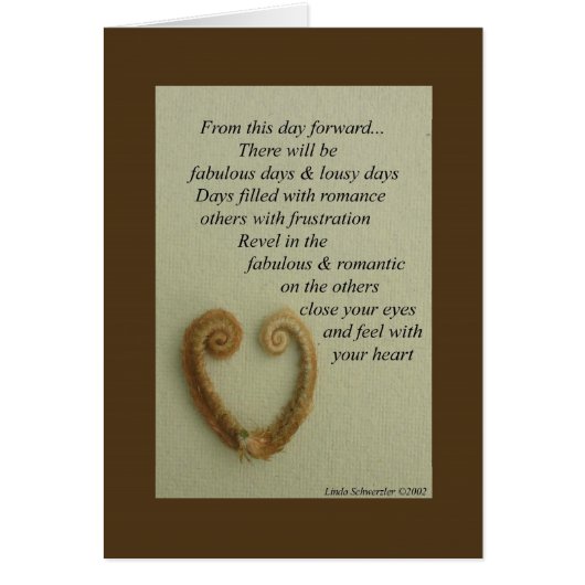 Wedding Verse - Vanaf deze dag naar voren... (Voorkant)