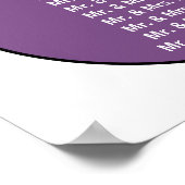 Wedding Violet 12-tabel Poster (Hoek)