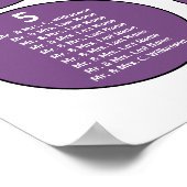 Wedding Violet 12-tabel Poster (Hoek)