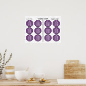 Wedding Violet 12-tabel Poster (Keuken)