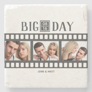 Wedding Voeg 3 foto's Fun Film Onderzetter toe