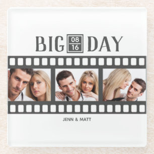 Wedding Voeg 3 foto's Fun Film Onderzetter toe