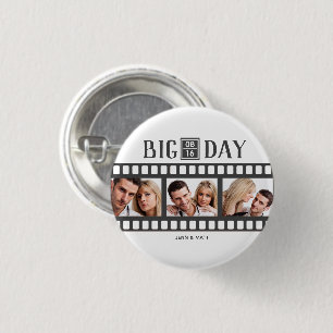 Wedding Voeg 3 foto's toe Leuke film Ronde Button 3,2 Cm