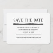 Wedding Voeg 3 foto's toe Leuke film Save the Date (Achterkant)