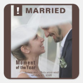 Wedding Voeg foto toe Fun Magazine Hoesje Vierkante Sticker (Voorkant)