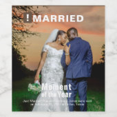 Wedding Voeg foto toe Fun Magazine Hoesje Wijn Etiket (Enkel label)