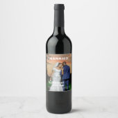 Wedding Voeg foto toe Fun Magazine Hoesje Wijn Etiket (Voorkant)