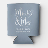 Wedding voor de heer Dusty Blue Blikjeskoeler (Voorkant)