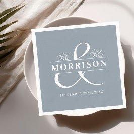 Wedding voor de heer Dusty Blue Servet