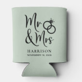 Wedding voor de heer Sage Green Koelbox Blikjeskoeler (Achterkant)