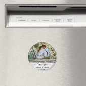 Wedding voor Modern Typografie Foto bedankt Magneet (Insitu (Vaatwasser))