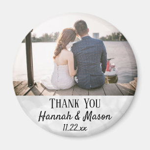Wedding voor Modern Typografie Foto bedankt Magneet