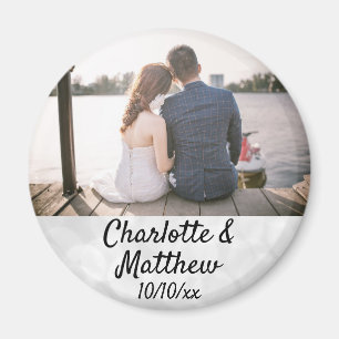Wedding voor Modern Typografie Foto bedankt Magneet