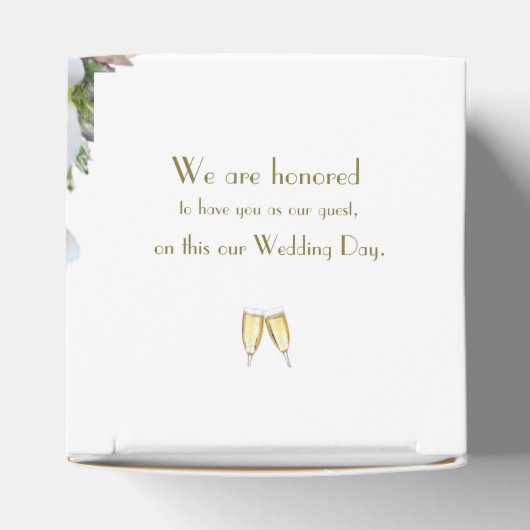 Wedding voor persoonlijke Rozen Greenery Bedankdoosjes (Bovenkant)