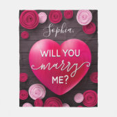 Wedding Voorstel - Wil je me trouwen? Fleece Deken (Voorkant)