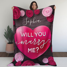 Wedding Voorstel - Wil je me trouwen? Fleece Deken