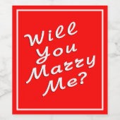 Wedding-voorstel - Wil je me trouwen? Wijn Etiket (Enkel label)