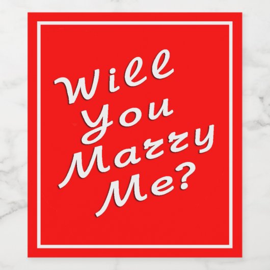 Wedding-voorstel - Wil je me trouwen? Wijn Etiket (Enkel label)