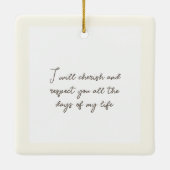 Wedding Vow Gift for Wife Eucalyptus Keramisch Ornament (Achterkant)