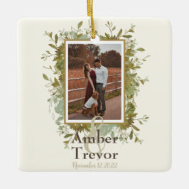 Wedding Vow Gift for Wife Eucalyptus Keramisch Ornament