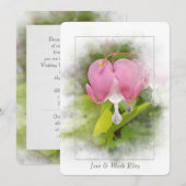 Wedding Vow Renewal-bloeding hartbloem Kaart (Voorkant / Achterkant)