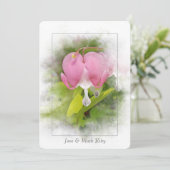 Wedding Vow Renewal-bloeding hartbloem Kaart (Staand voorkant)