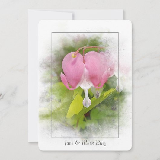 Wedding Vow Renewal-bloeding hartbloem Kaart (Voorkant)